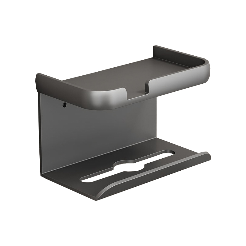 Стеллаж для хранения в ванной комнате, простой настенный держатель для бумажных полотенец «два в одном» для мобильного телефона