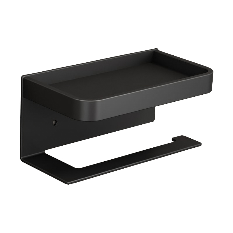 Стеллаж для хранения в ванной комнате, простой настенный держатель для бумажных полотенец «два в одном» для мобильного телефона